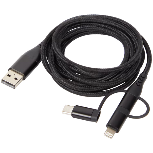 Charging cable - 3 in 1 (USB-A to Micro-USB, USB-C & Lightning)