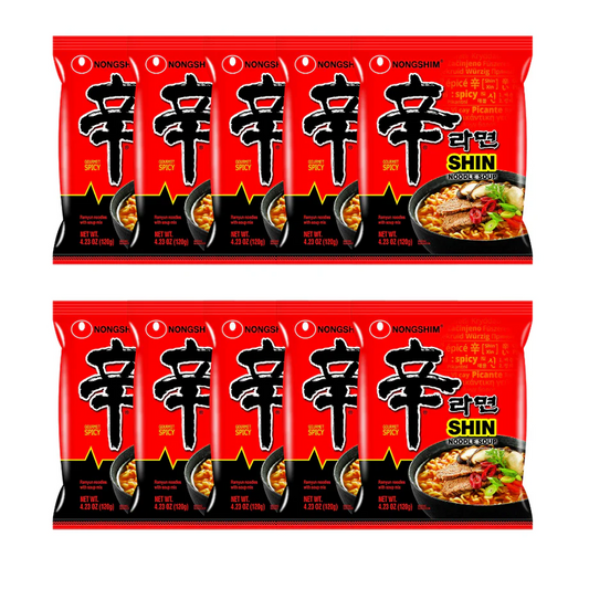 Shin Ramyu Noodles - Spicy (10 pack)