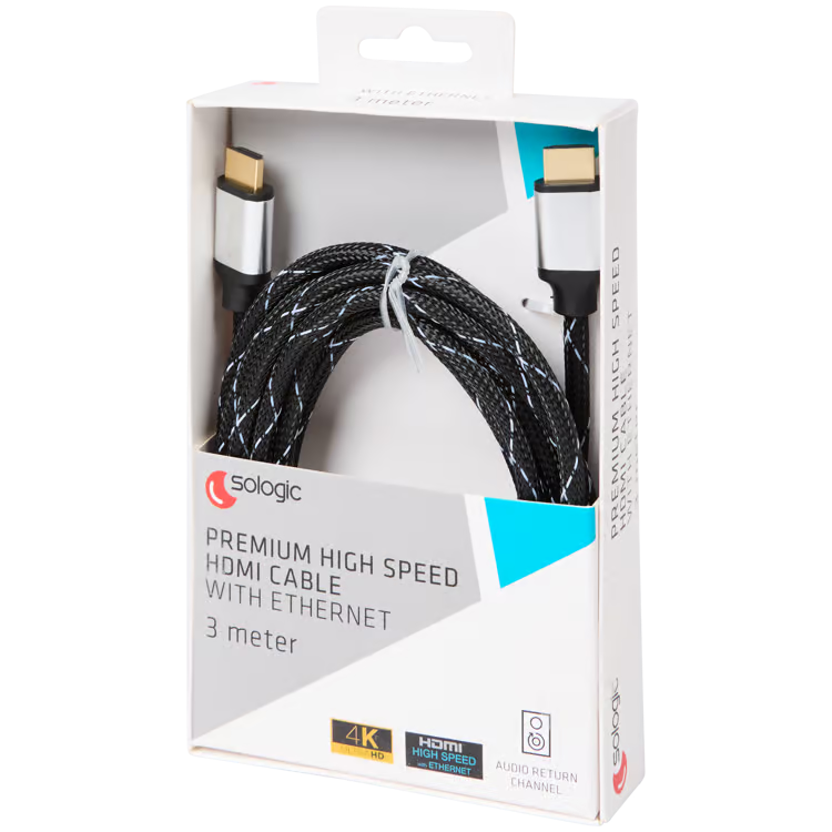 4K HDMI cable with adapter - 3 meters